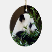 Panda Bear Keramik Weihnachtsschmuck (Rechts)