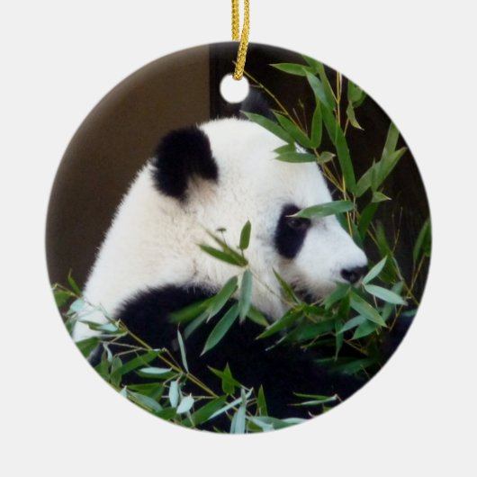 Panda Bear Keramik Weihnachtsschmuck (Vorne)