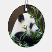 Panda Bear Keramik Weihnachtsschmuck (Links)