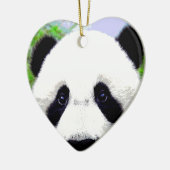 Panda Bear Keramikornament (Links)
