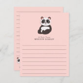 Panda Bear Kid's Niedliche Flachstandskarten Dankeskarte (Vorne/Hinten)