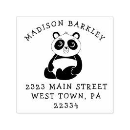 Panda Bear Kid's Niedliche Rücksendeadresse Briefm Permastempel