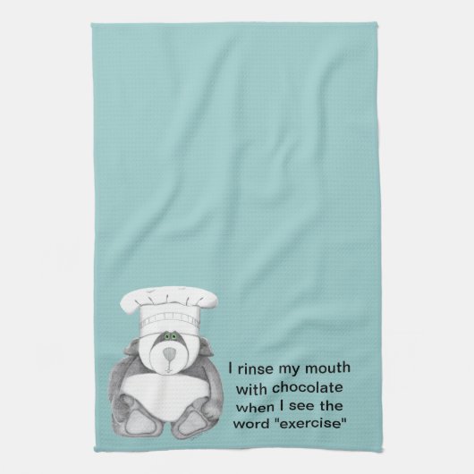 Panda Bear Koch Chocolate Handtuch (Vertikal)