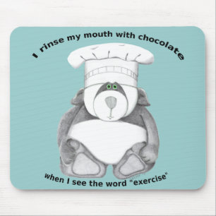 Panda Bear Koch Chocolate Mousepad
