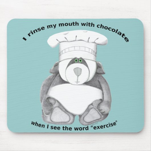 Panda Bear Koch Chocolate Mousepad (Vorne)