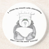 Panda Bear Koch Chocolate Sandstein Untersetzer (Vorne)