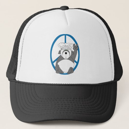 Panda Bear Koch Peace Truckerkappe (Vorderseite)