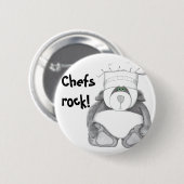 Panda Bear Koch Picture Button (Vorne & Hinten)