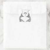 Panda Bear Koch Picture Quadratischer Aufkleber (Tasche)