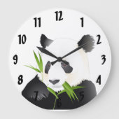 Panda Bear Large Clock Große Wanduhr (Vorderseite)