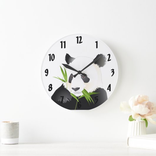 Panda Bear Large Clock Große Wanduhr (Zuhause)