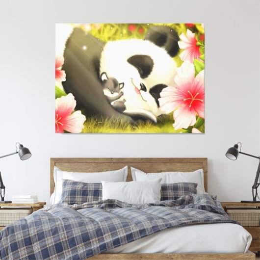 Panda Bear Leinwanddruck (Insitu (Schlafzimmer))