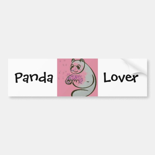 Panda Bear Liebe Autoaufkleber (Vorne)