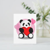 Panda Bear Liebe Postkarte (Stehend Vorderseite)