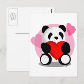 Panda Bear Liebe Postkarte (Vorne/Hinten)