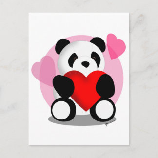 Panda Bear Liebe Postkarte