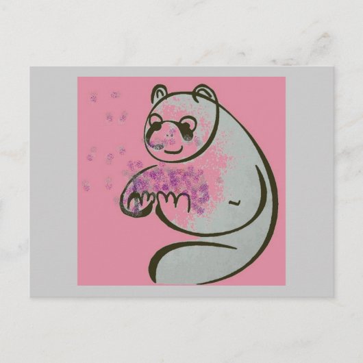 Panda Bear Liebe Postkarte (Vorderseite)
