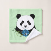 Panda Bear Lotus Blume Blue Badhandtuch Set (Waschlappen)