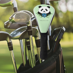 Panda Bear Lotus Blume Blue Golf Headcover