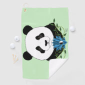 Panda Bear Lotus Blume Blue Golfhandtuch (Insitu)