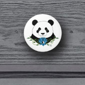 Panda Bear Lotus Blume Blue Keramikknauf