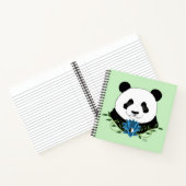 Panda Bear Lotus Blume Blue Notizblock (Innenseite)