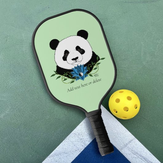 Panda Bear Lotus Blume Blue Pickleball Schläger