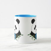 Panda Bear Lotus Blume Blue Tasse (Zentrum)