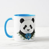 Panda Bear Lotus Blume Blue Tasse (Links)