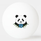 Panda Bear Lotus Blume Blue Tischtennisball (Vorderseite)
