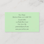 Panda Bear Lotus Blume Blue Visitenkarte (Rückseite)