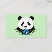 Panda Bear Lotus Blume Blue Visitenkarte (Vorderseite)