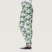 Panda Bear Lotus Blume Leggings (Links)