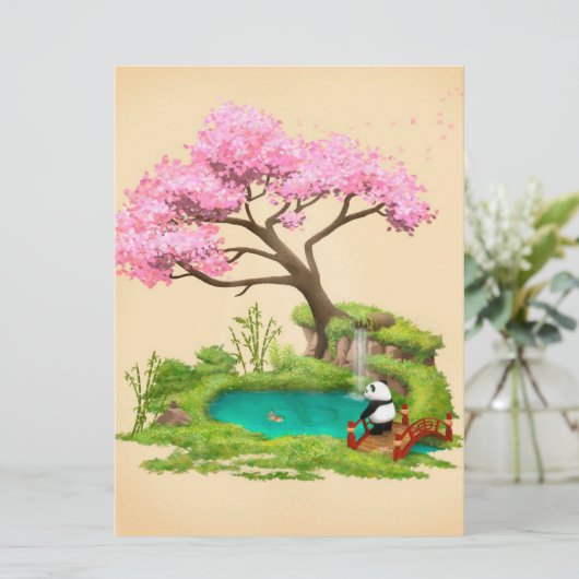 Panda Bear Menu| Für Panda Lover | Veranstaltung z Menükarte (Stehend Vorderseite)