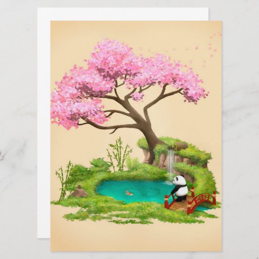 Panda Bear Menu| Für Panda Lover | Veranstaltung z Menükarte (Vorne/Hinten)