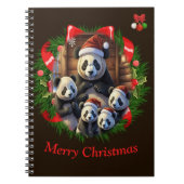 Panda Bear Merry Christmas Notizblock (Vorderseite)