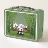 Panda Bear Metall Brotdose (Vorderseite)