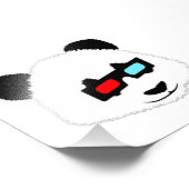 Panda Bear mit 3D-Brille Fotodruck (Ecke)