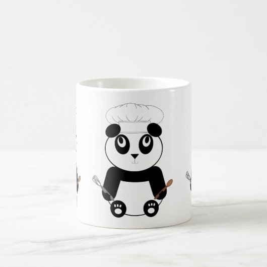 Panda Bear mit Koch Hut-Tasse Kaffeetasse (Mittel)
