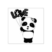 Panda Bear mit Liebe Balloons Gummi Briefmarke Gummistempel (Prägung)