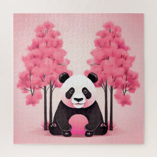Panda Bear mit Pink Shades Wildlife & Nature Puzzle
