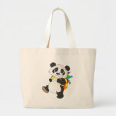 Panda Bear mit Rucksack Jumbo Stoffbeutel (Vorne)