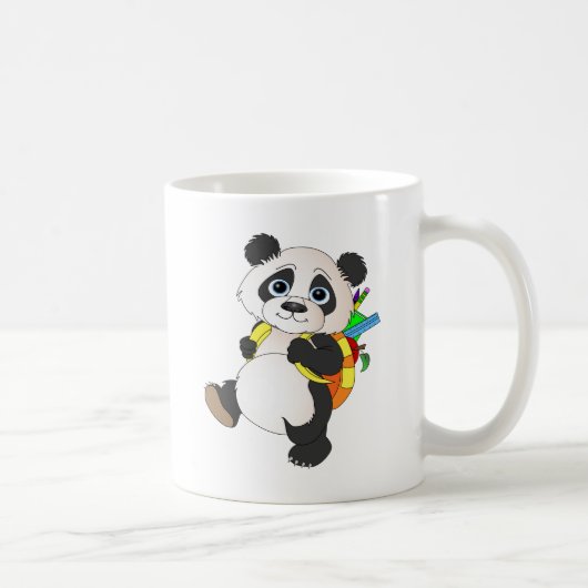 Panda Bear mit Rucksack Kaffeetasse (Rechts)