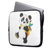 Panda Bear mit Rucksack Laptopschutzhülle (Vorderseite Links)