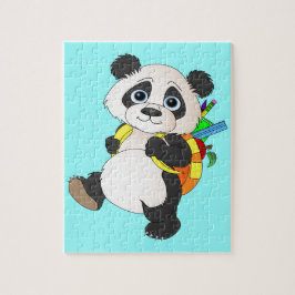 Panda Bear mit Rucksack Puzzle