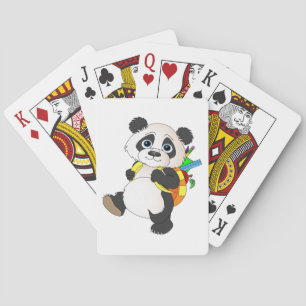 Panda Bear mit Rucksack Spielkarten