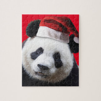 Panda Bear mit Santa Claus Hats Puzzle