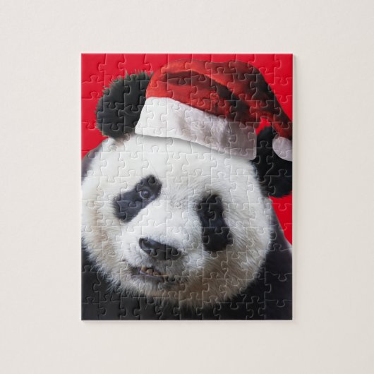 Panda Bear mit Santa Claus Hats Puzzle (Vertikal)