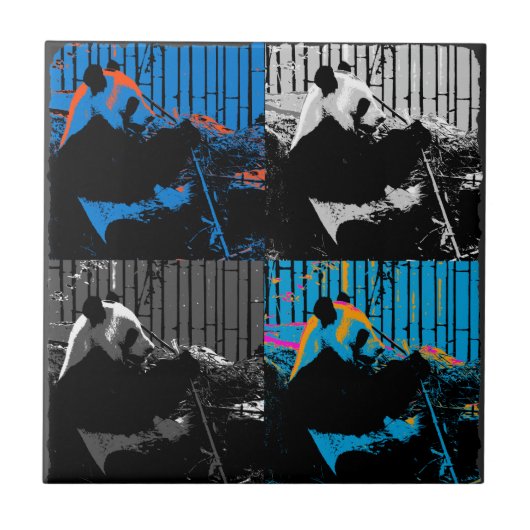 Panda Bear Multipanel Modernes Design Fliese (Vorderseite)