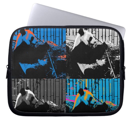 Panda Bear Multipanel Modernes Design Laptopschutzhülle (Vorderseite)